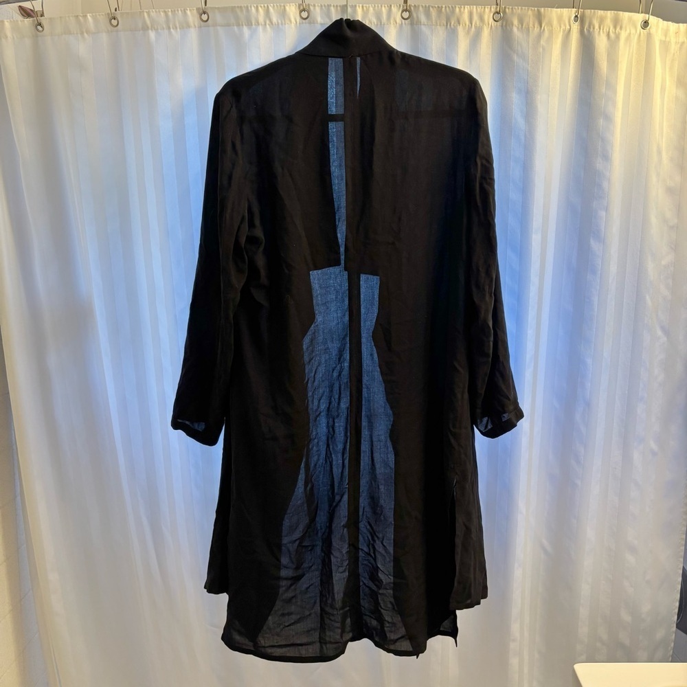 Esther Perbandt Tunic Size Large Black Sheer Unisex Quiet Luxury Rare Whimsigoth